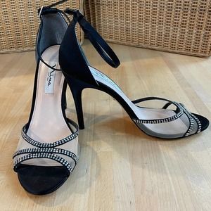 Nina Evening Satin Ankle Strap 4" Stiletto Heels
